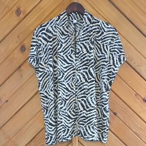 Zebra Print Women's Blouse